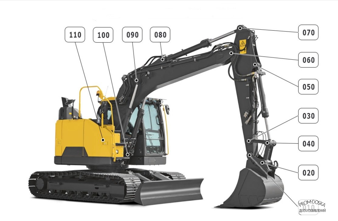 Пальцы и втулки рабочего оборудования экскаваторов VOLVO EC210 и EC240