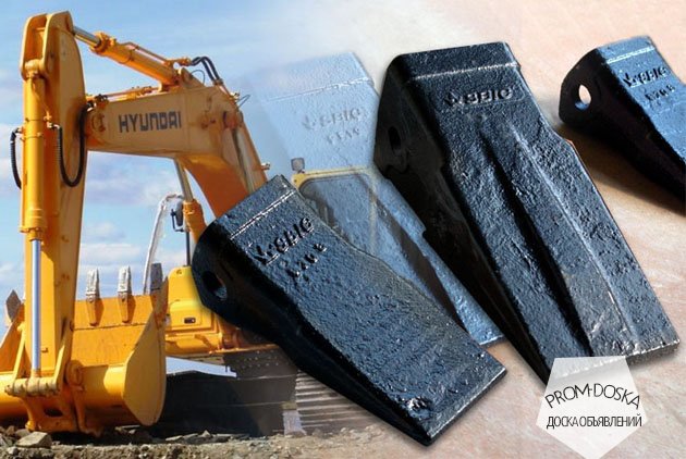 Адаптеры и коронки ковшей экскаваторов Hyundai